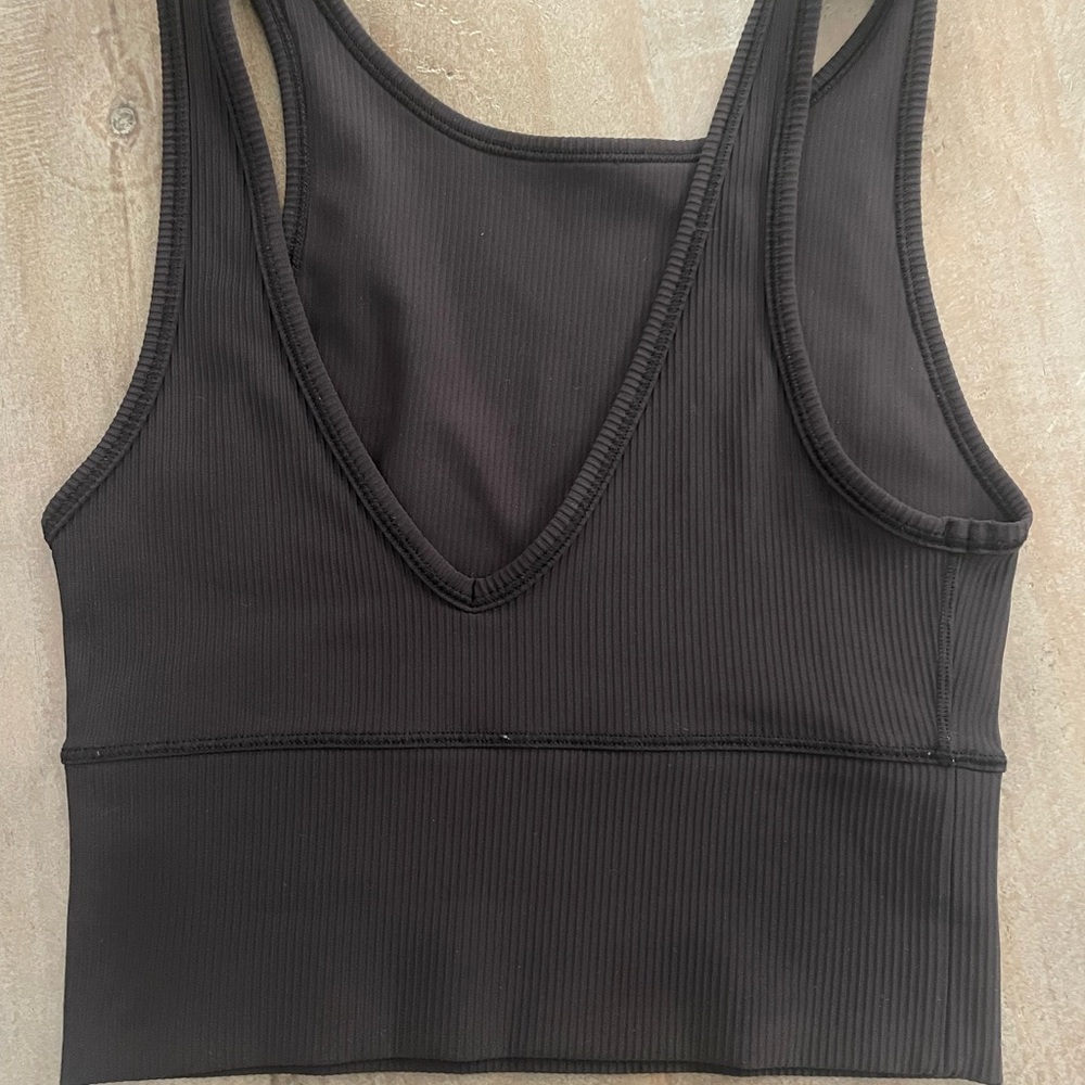 Lululemon Black Ribbed Tank Top - Picture 2 of 4